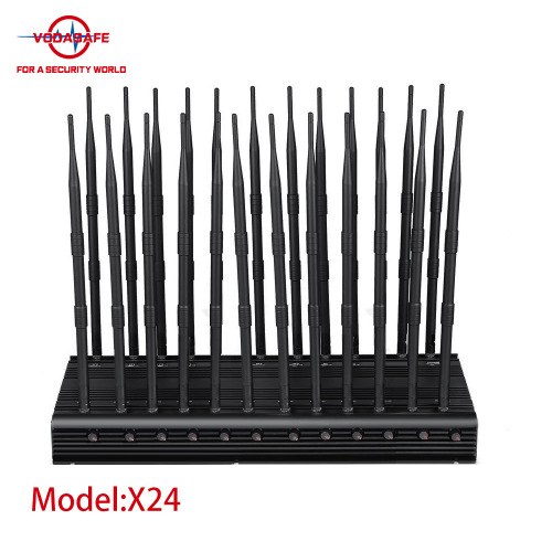 Inhibidor de señales VHF/UHF para teléfonos móviles de escritorio de 24 bandas