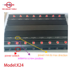 Inhibidor de señales VHF/UHF para teléfonos móviles de escritorio de 24 bandas