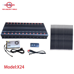 Inhibidor de señales VHF/UHF para teléfonos móviles de escritorio de 24 bandas