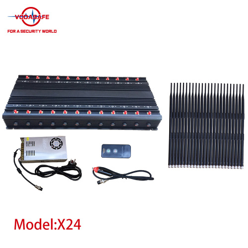 Inhibidor de señales VHF/UHF para teléfonos móviles de escritorio de 24 bandas