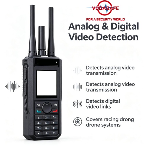 Vodasafe VS-D10Plus Ultra-Wideband UAV Detector | 300MHz-13.4GHz Portable RF Spectrum Analyzer