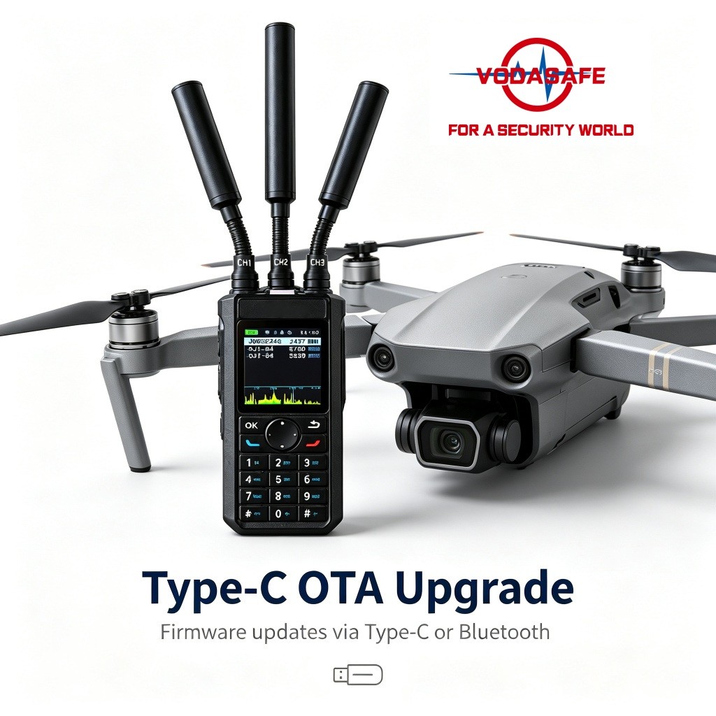 Ultra-Wideband Portable Drone Detector, 300MHz–13.4GHz Handheld UAV Detection Device