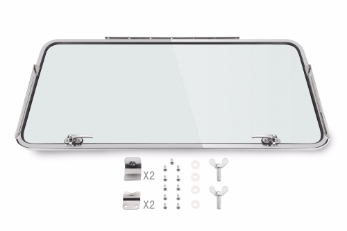 Type 2 Bus Rear Safari Window Complete Kits 55-63  15 or 23 Windows Stainless Steel