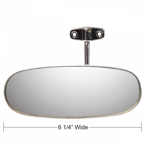 Chrome Interior Rear View Mirror Compatible with Vintage VW Type 1 Type 2 Split Screen 1966-1967 211857511B