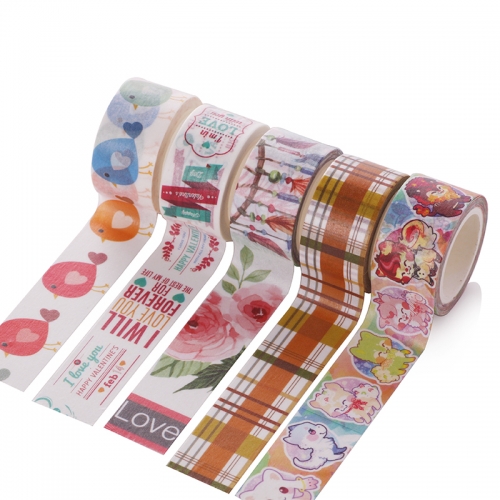 20mm*5m cute kawai design washi tapes for home decoration made in china