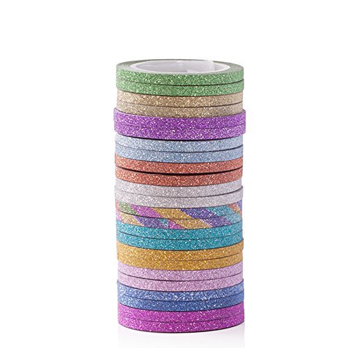 New paper tape 3mm slim glitter tape decor washy  adhesive DIY tape