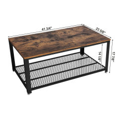 Coffee table coffee table with metal legs waterproof table top