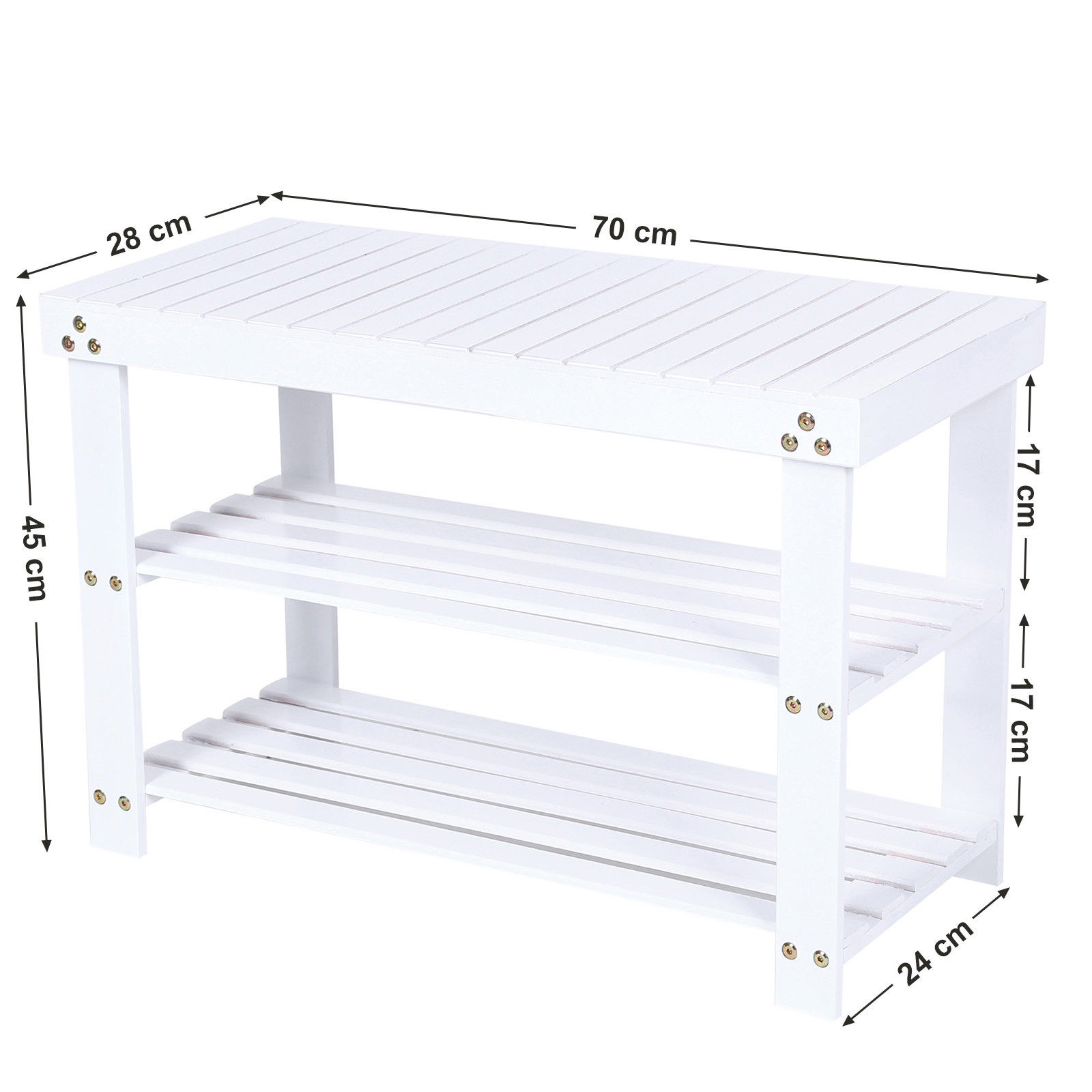 Bamboo shoe rack Shoe bench with seat