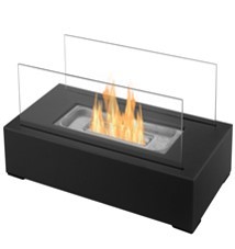 Bio ethanol table fireplace,Decorative fire, metal housing, safety glass
