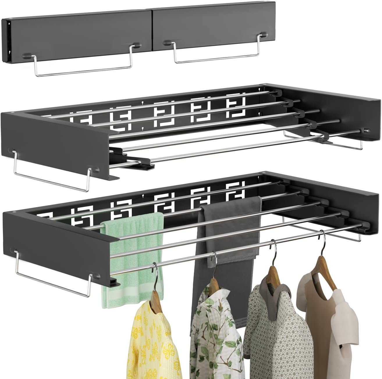 Extendable Retractable Wall Mounted Clothes Airer, Clothes Dryer,Furniture