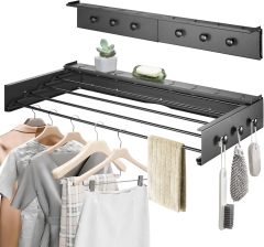 Foldable Upgrade Knob Hooks Wall-Mounted Clothes Airer
