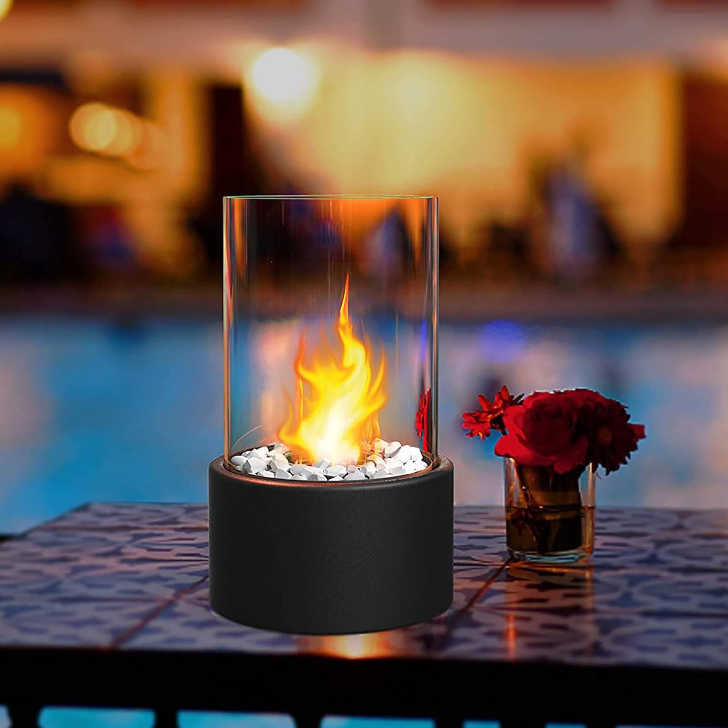 Bio-ethanol Table Fireplace Indoor Outdoor Table Garden Decoration