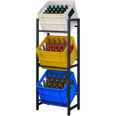 Three-layer Drinks Crate Rack, Drinks Crate Rack, Adjustable Feet