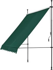 Balcony Awning Stem Awning with Hand Crank Height Adjustable UV-Resistant