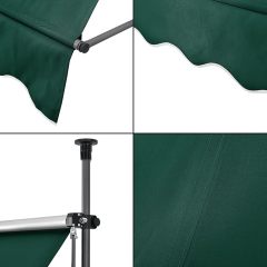 Balcony Awning Stem Awning with Hand Crank Height Adjustable UV-Resistant