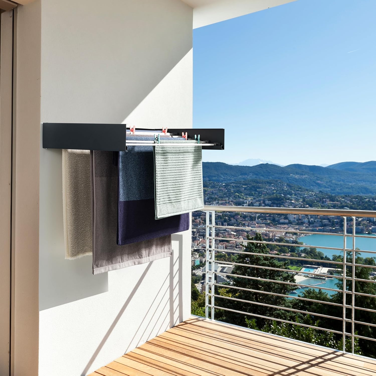 Collapsible Wall Mount Clothes Airer, Clothes Airer, Clothes Drying Rack