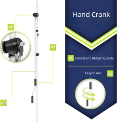 Clamp Awning Balcony Awning Sun Protection Awning Hand Crank Without Drilling