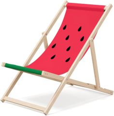 Customized Pattern Deck Chair,Folding Wooden Garden Lounger