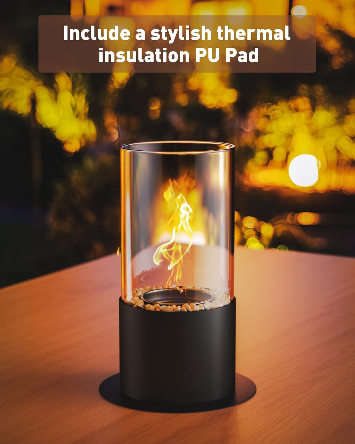 Bio-ethanol Table Fireplace Table Fire with PU Longer Burning Time