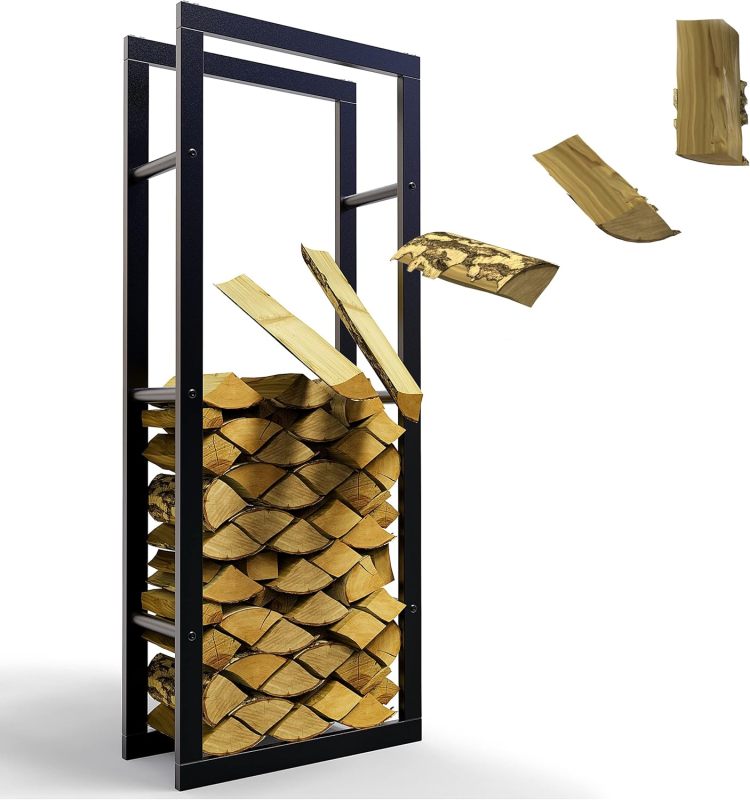 Metal Log Holder Firewood Rack Stand Wood Storage Rack