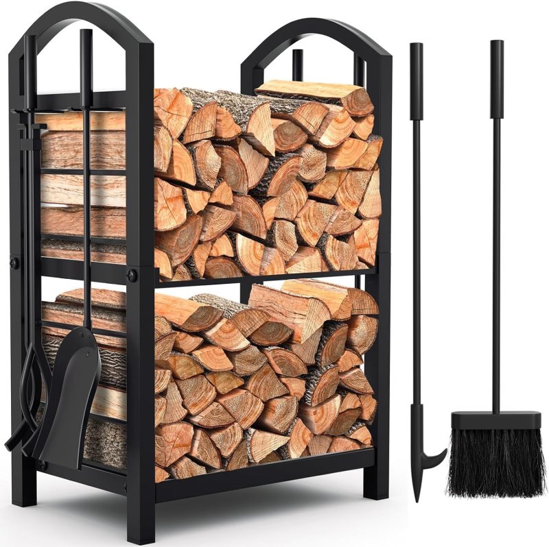 Firewood Holder Wood Rack for Fireplace Stove