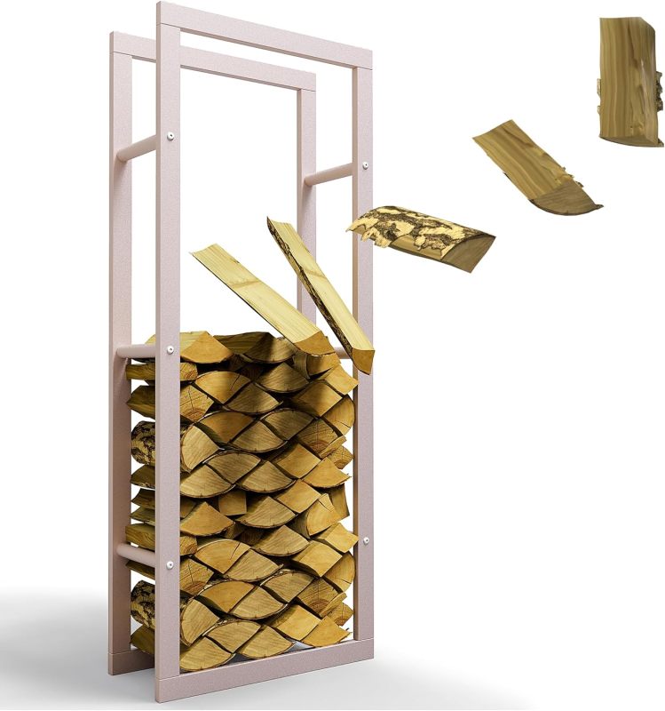 Metal Log Holder Firewood Rack Stand Wood Storage Rack