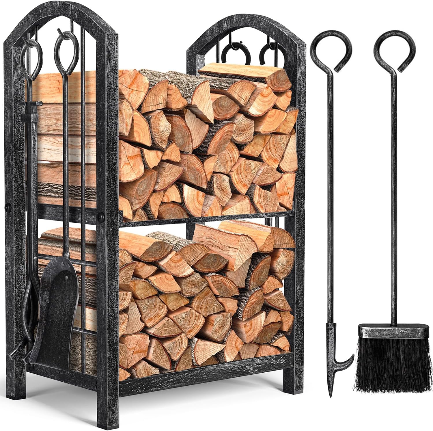 Firewood Holder Wood Rack for Fireplace Stove