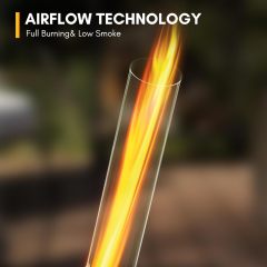 Patio Heater, Wood Pellets Stove - Pellet Fire Pit for Outdoor - Smokeless Flame Garden Fire Pit