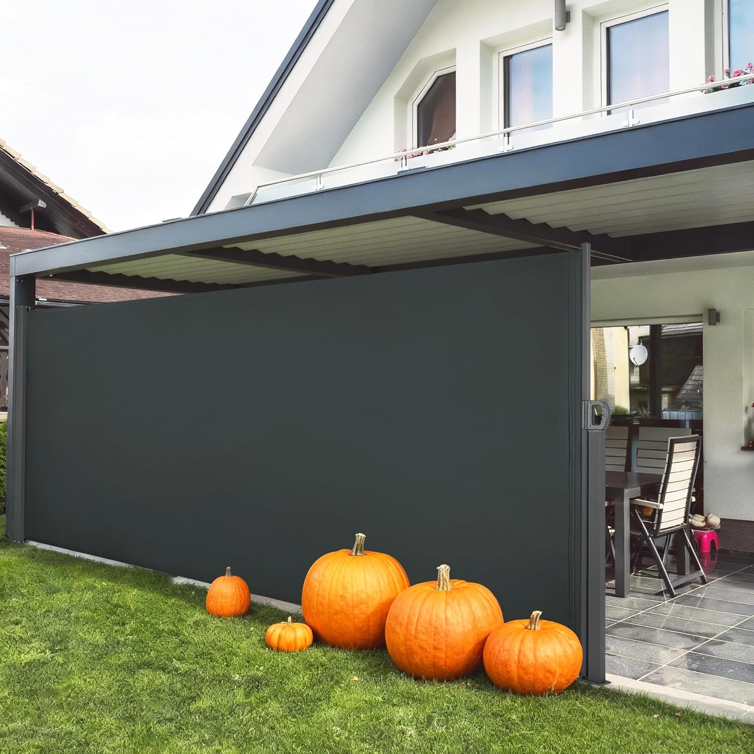 Side Awning Waterproof UV-Resistant Sun Protection Privacy Screen for Deck Porch Garden