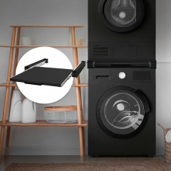 Universal Washing Machine Stacking kit for Washing Machine and Dryer,Black Washing Machine Connection Frame Kit
