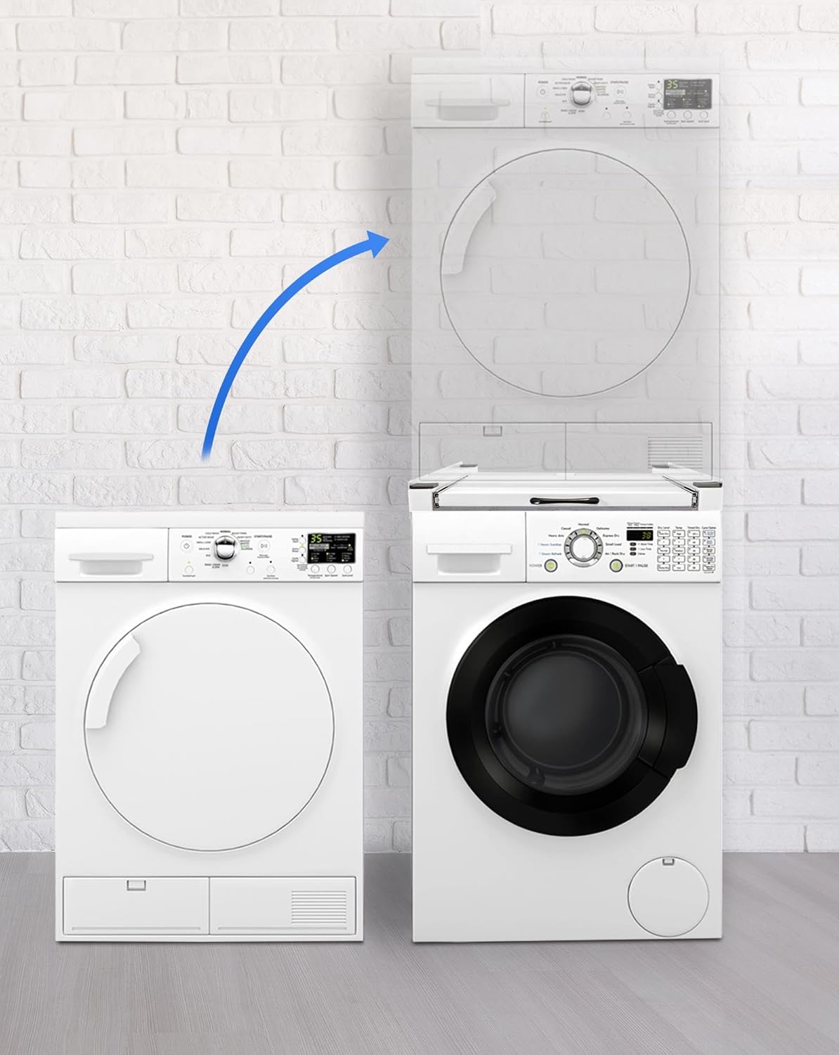 Connection Frame for Washing Machine and Dryer, Universal Intermediate Frame, Washing Machine Stacking kit