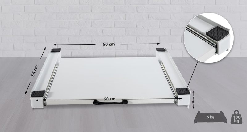 Connection Frame for Washing Machine and Dryer, Universal Intermediate Frame, Washing Machine Stacking kit