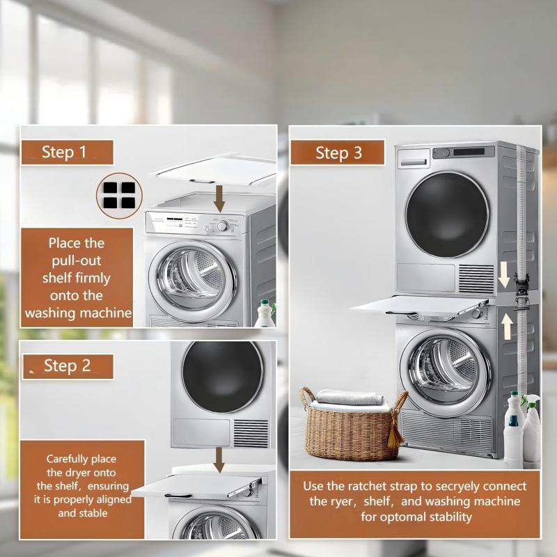 Washing Machine Stacking Kit Washing Machine and Dryer Stacking Set Universal Intermediate Frame