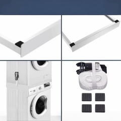 Washing Machine Stacking Kit Connection Frame Set Load Capacity 150kg for Washing Machine and Dryer