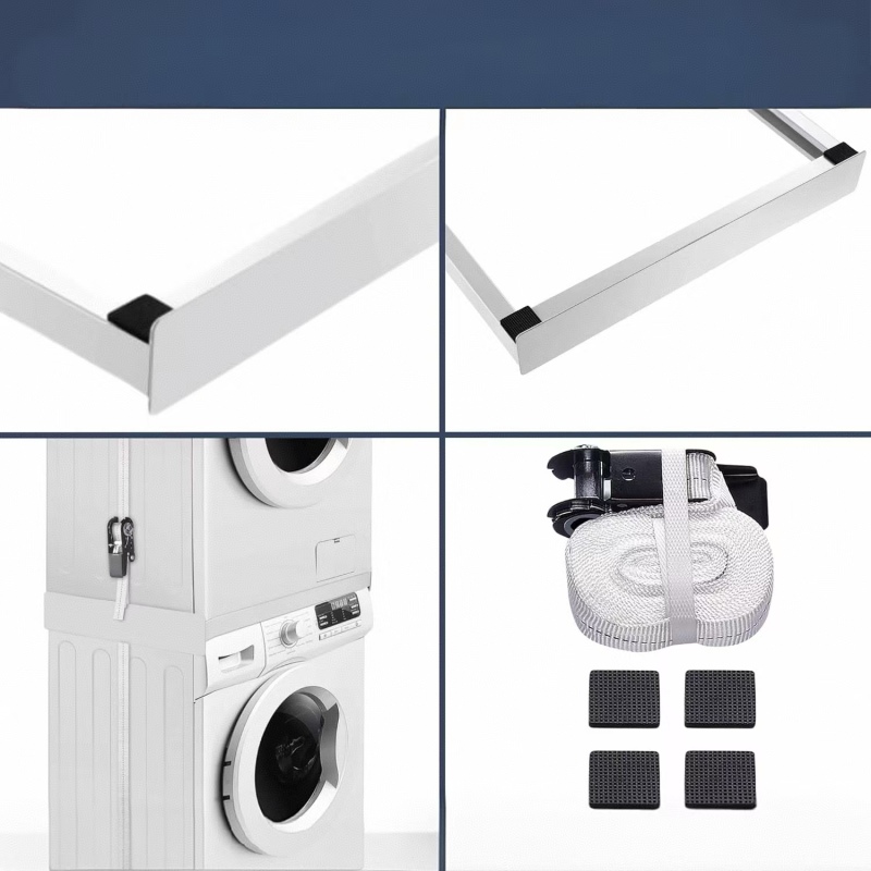 Washing Machine Stacking Kit Connection Frame Set Load Capacity 150kg for Washing Machine and Dryer