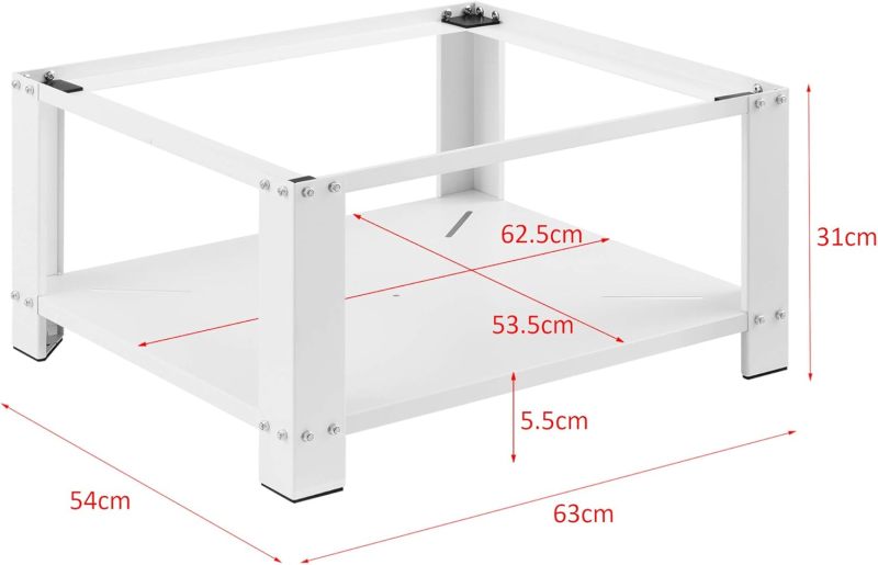 Washing Machine Base with Shelf for Washing Machine, Fridge and Dryer Load Capacity 150KG