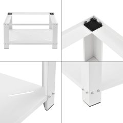 Washing Machine Base with Shelf Washing Machine Base Dryer Pedestal + Shelf Steel White