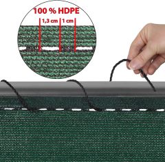 Balcony Privacy Screen 150 g/m² ，120x600cm Wind Protection UV Protection with Cable Ties