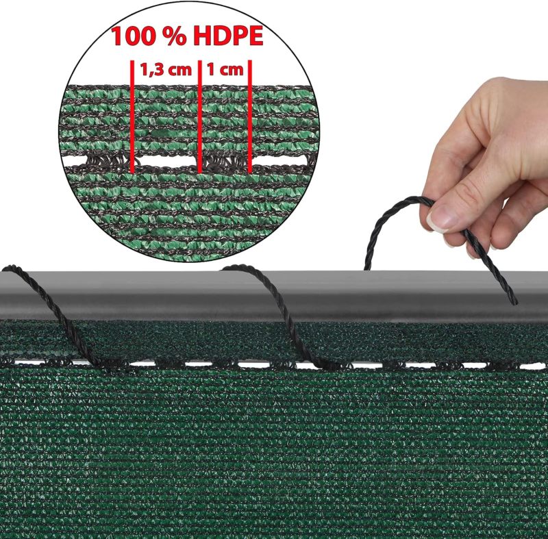 Balcony Privacy Screen 150 g/m² ，120x600cm Wind Protection UV Protection with Cable Ties