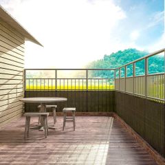 Balcony Privacy Screen 150 g/m² ，200x600cm Wind Protection UV Protection with Cable Ties