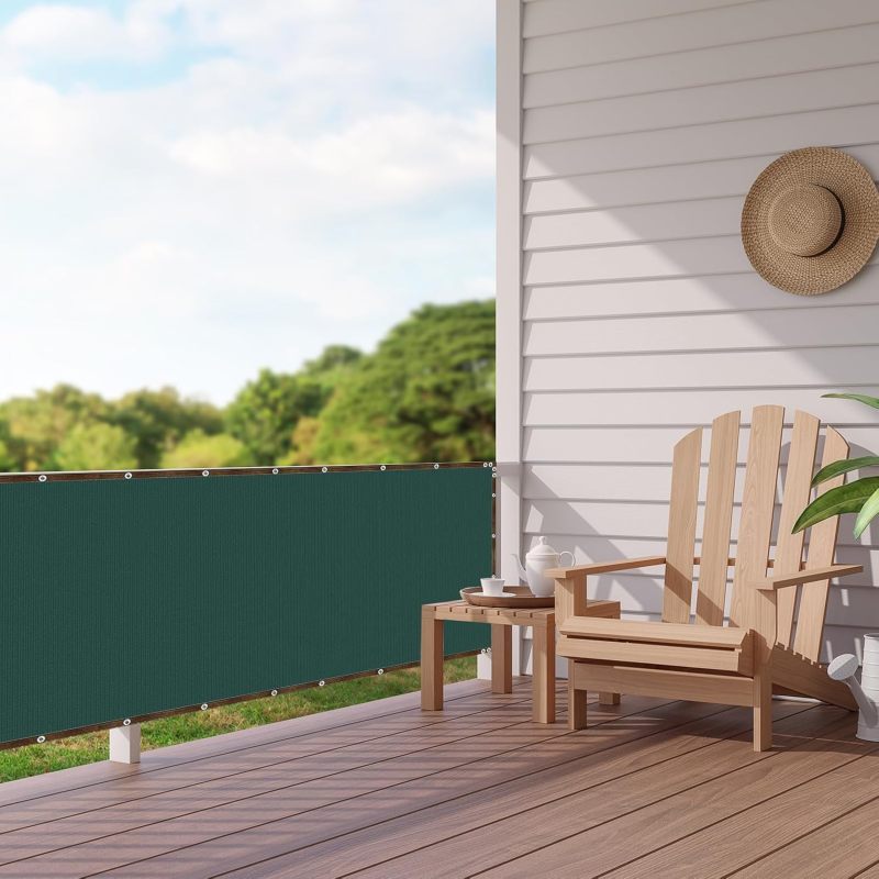 Balcony Privacy Screen 150 g/m² ，100x600cm Wind Protection UV Protection with Cable Ties