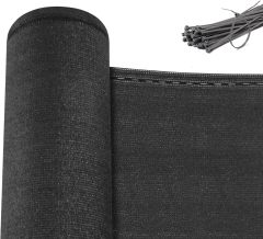 Balcony Privacy Screen 150 g/m² ，200x600cm Wind Protection UV Protection with Cable Ties