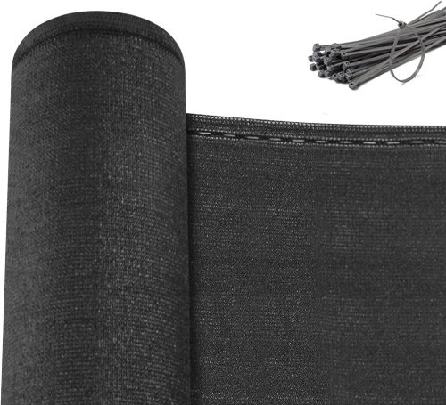 Balcony Privacy Screen 150 g/m² ，200x600cm Wind Protection UV Protection with Cable Ties