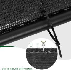 Balcony Privacy Screen 90 g/m² ，200x600cm Wind Protection UV Protection with Cable Ties