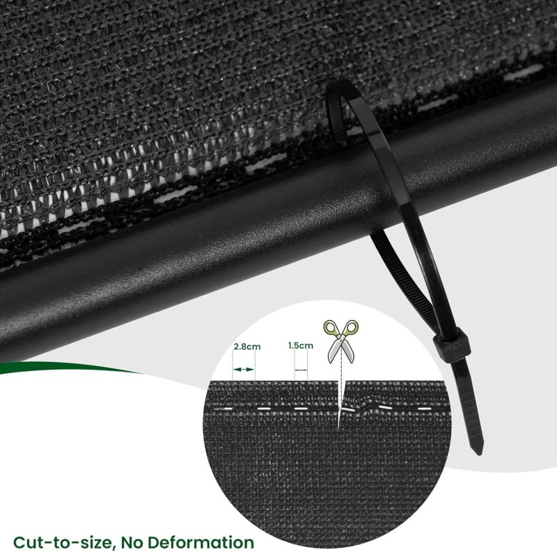 Balcony Privacy Screen 90 g/m² ，200x600cm Wind Protection UV Protection with Cable Ties