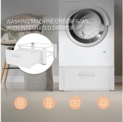 Universal Washing Machine Base Frame with Drawer Metal Washing Machine Base Cabinet for Washing Machines and Dryers