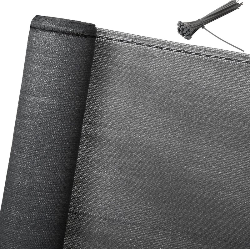 Balcony Privacy Screen 150 g/m² ，180x600cm Wind Protection UV Protection with Cable Ties