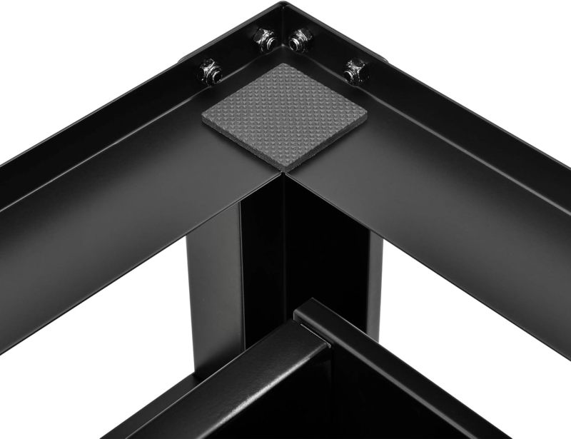 Washing Machine Base with Drawer Black Washing Machine Cabinet for Machine and Dryer