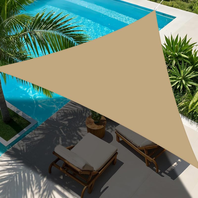 Triangle Shade Cloth Triangular Awning 3.6 x 3.6 x 3.6 m HDPE 160 g/m² Sun Protection Awning Including Mounting Ropes