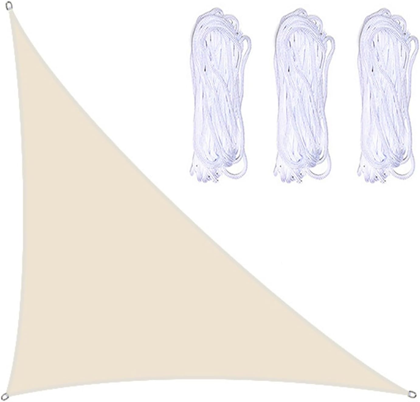 Triangle Shade Cloth Triangular Awning 3.6 x 3.6 x 3.6 m HDPE 160 g/m² Sun Protection Awning Including Mounting Ropes